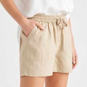 Quince 100% European Linen Shorts in driftwood size S